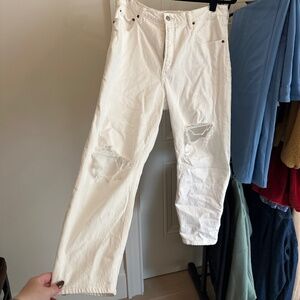 Abercrombie curve love white denim